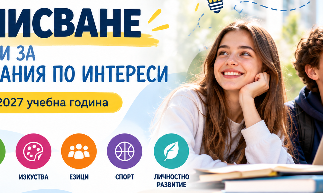 Занимания по интереси за учебната 2026/2027 година